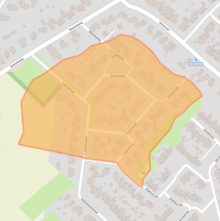 Kaart van postcodegebied 5953ME.