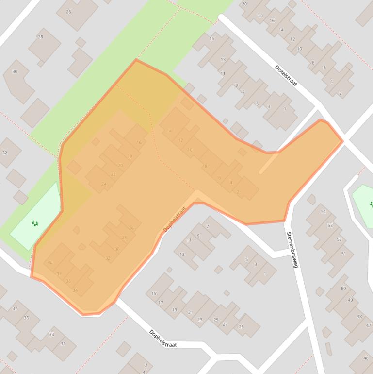 Kaart van postcodegebied 5953MG.