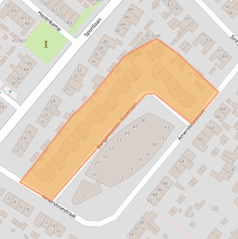 Kaart van postcodegebied 5953MV.