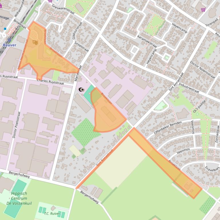 Kaart van postcodegebied 5953NB.