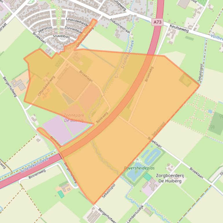 Kaart van postcodegebied 5953NC.