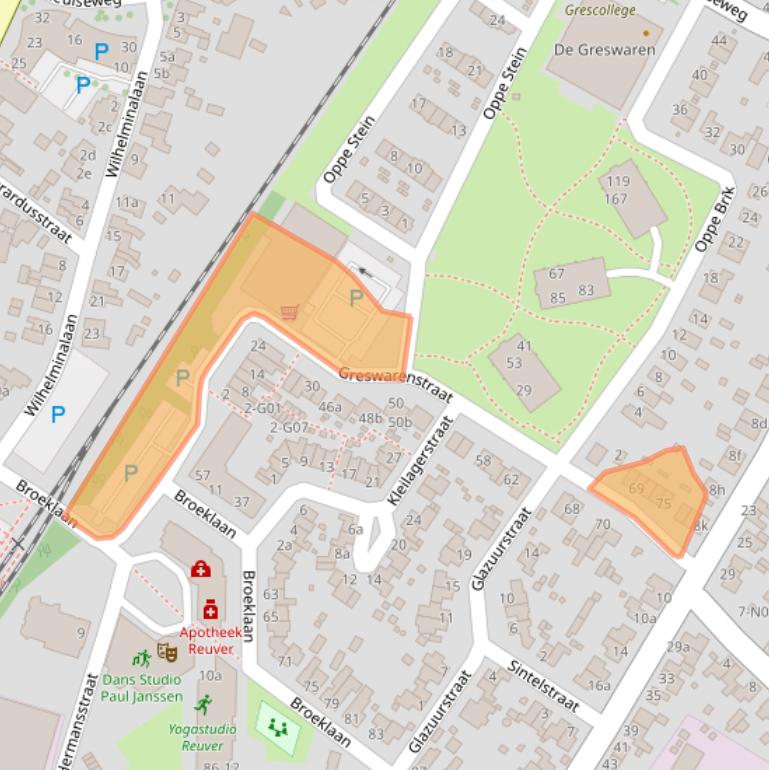 Kaart van postcodegebied 5953NW.