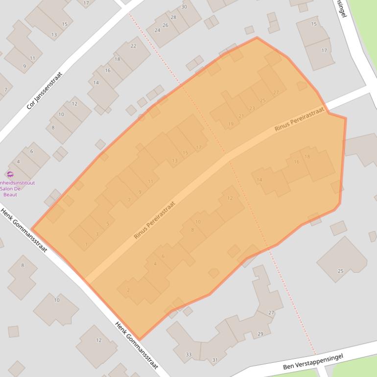 Kaart van postcodegebied 5953PX.