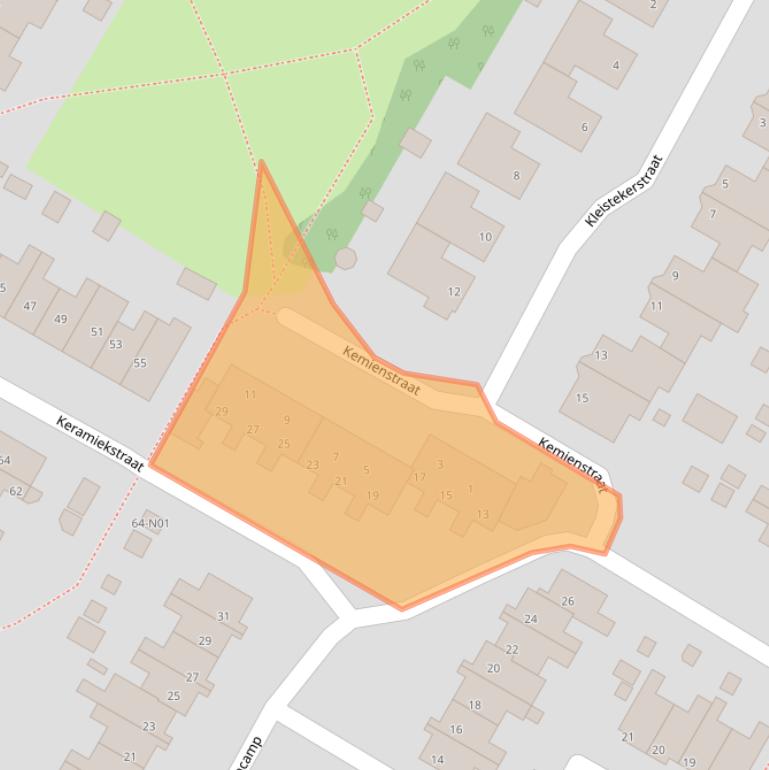 Kaart van postcodegebied 5953RD.