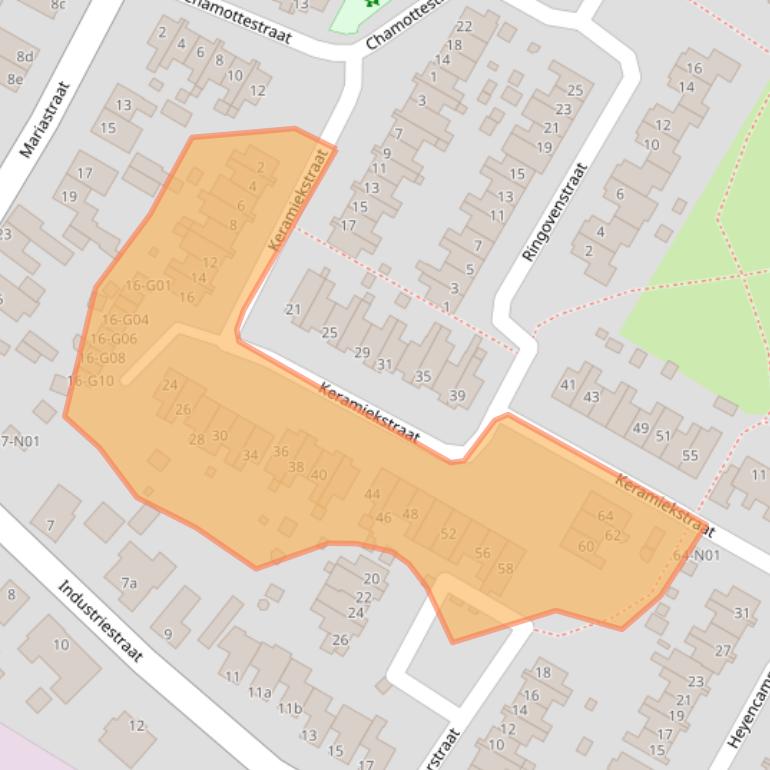 Kaart van postcodegebied 5953RJ.