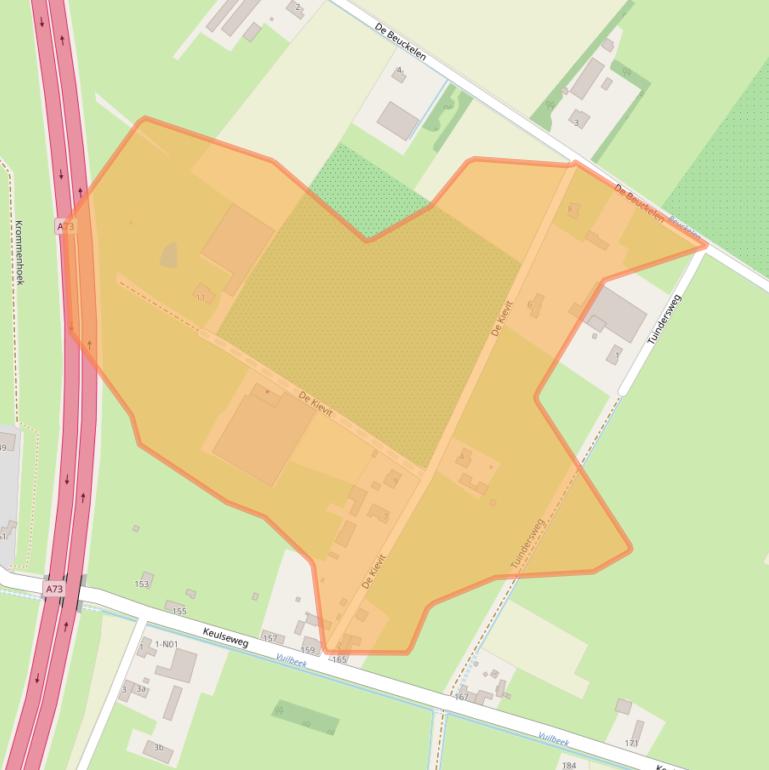 Kaart van postcodegebied 5953TC.