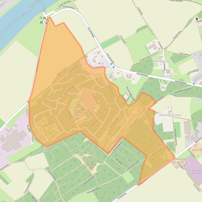 Kaart van postcodegebied 5953TT.