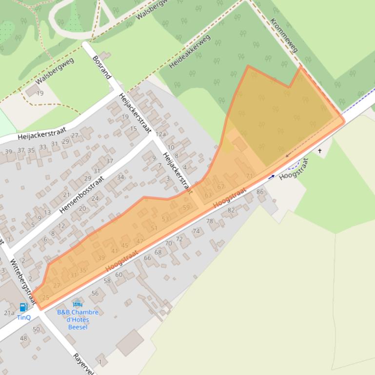 Kaart van postcodegebied 5954AB.