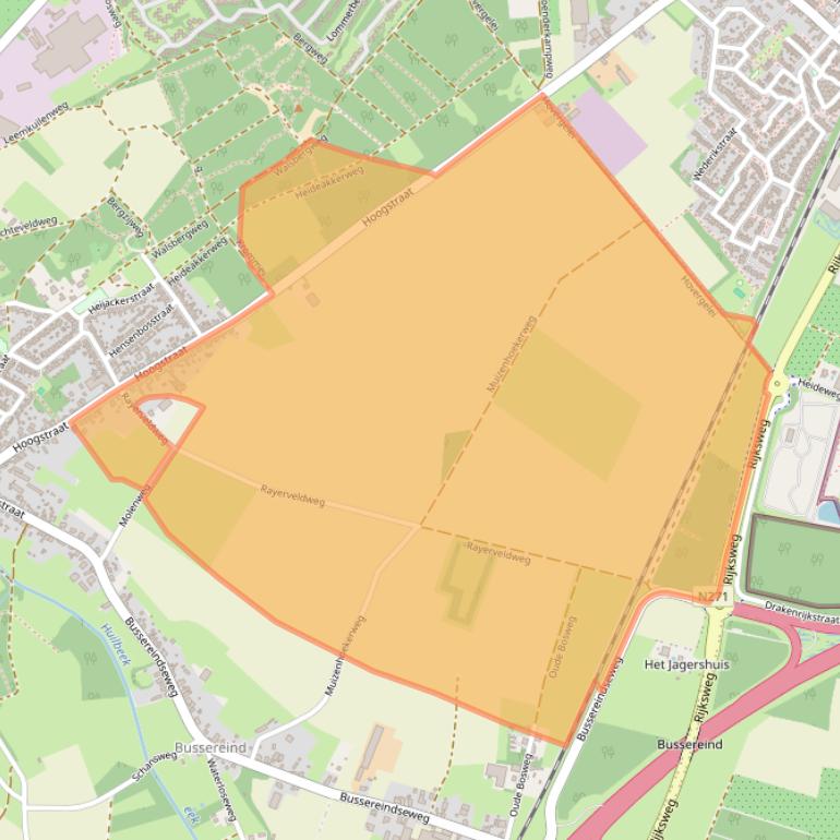 Kaart van postcodegebied 5954AD.