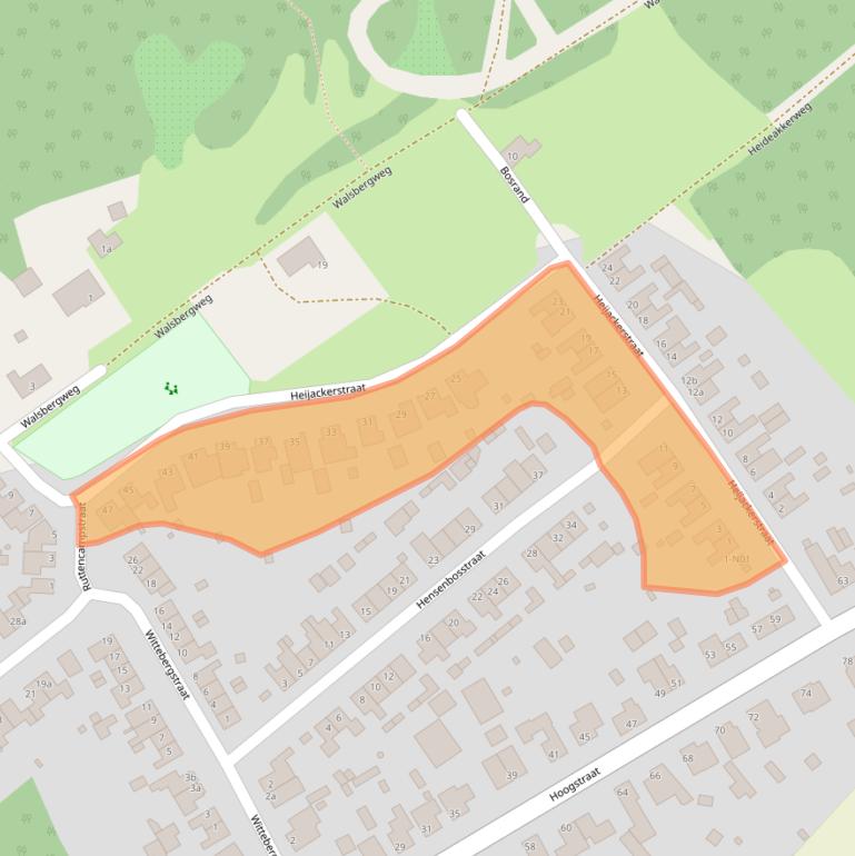 Kaart van postcodegebied 5954AE.