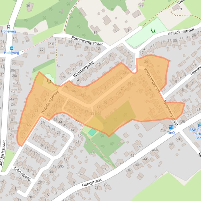 Kaart van postcodegebied 5954AK.