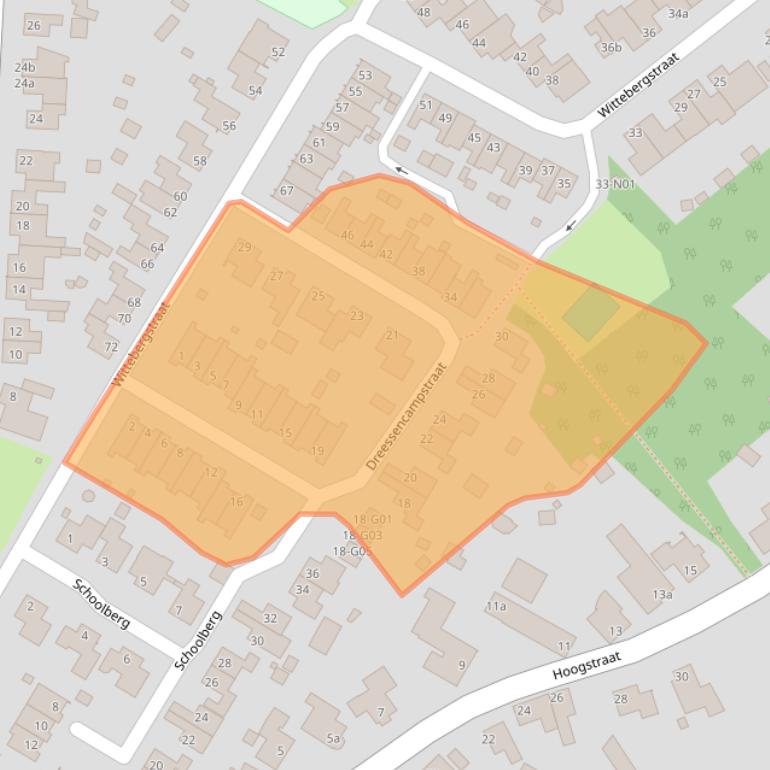 Kaart van postcodegebied 5954AL.