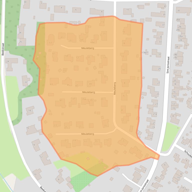 Kaart van postcodegebied 5954AS.