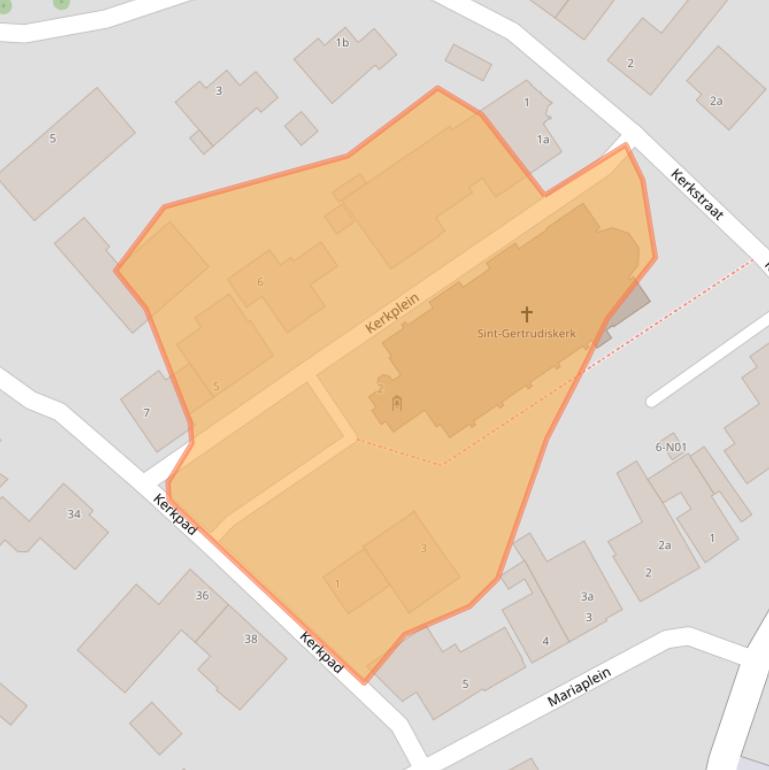 Kaart van postcodegebied 5954BA.