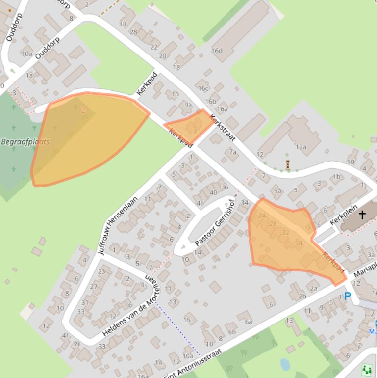 Kaart van postcodegebied 5954BE.