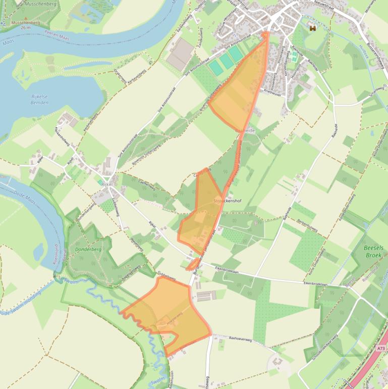 Kaart van postcodegebied 5954BR.