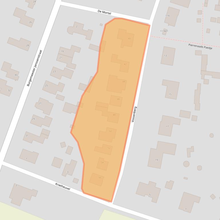 Kaart van postcodegebied 5954BW.