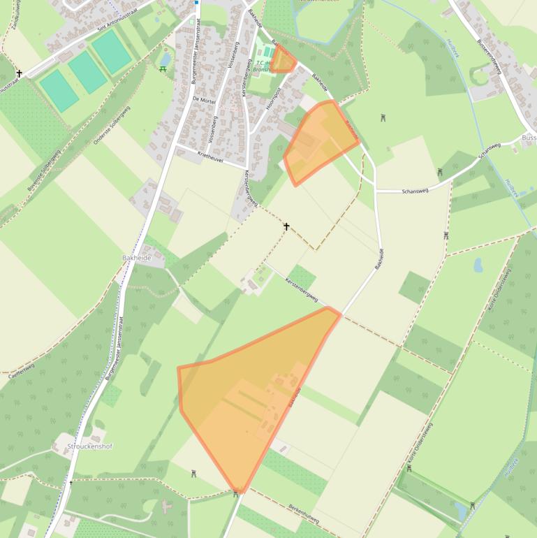 Kaart van postcodegebied 5954CB.