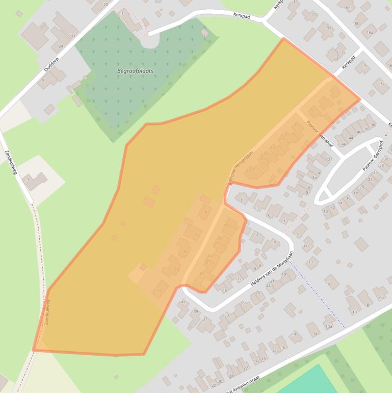 Kaart van postcodegebied 5954CD.