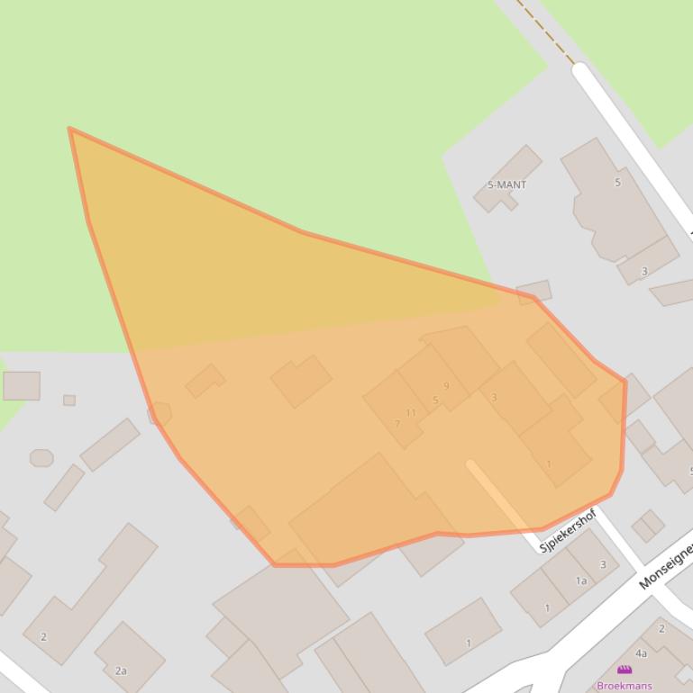 Kaart van postcodegebied 5954CZ.