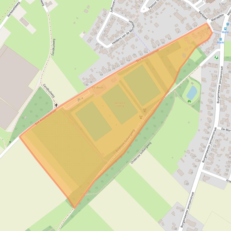 Kaart van postcodegebied 5954NA.