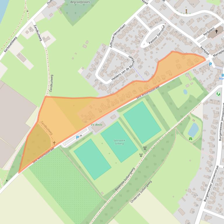 Kaart van postcodegebied 5954NB.