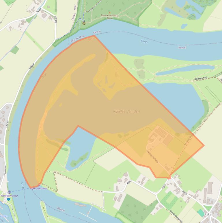 Kaart van postcodegebied 5954NE.