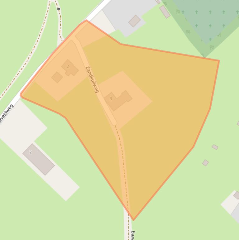 Kaart van postcodegebied 5954NH.