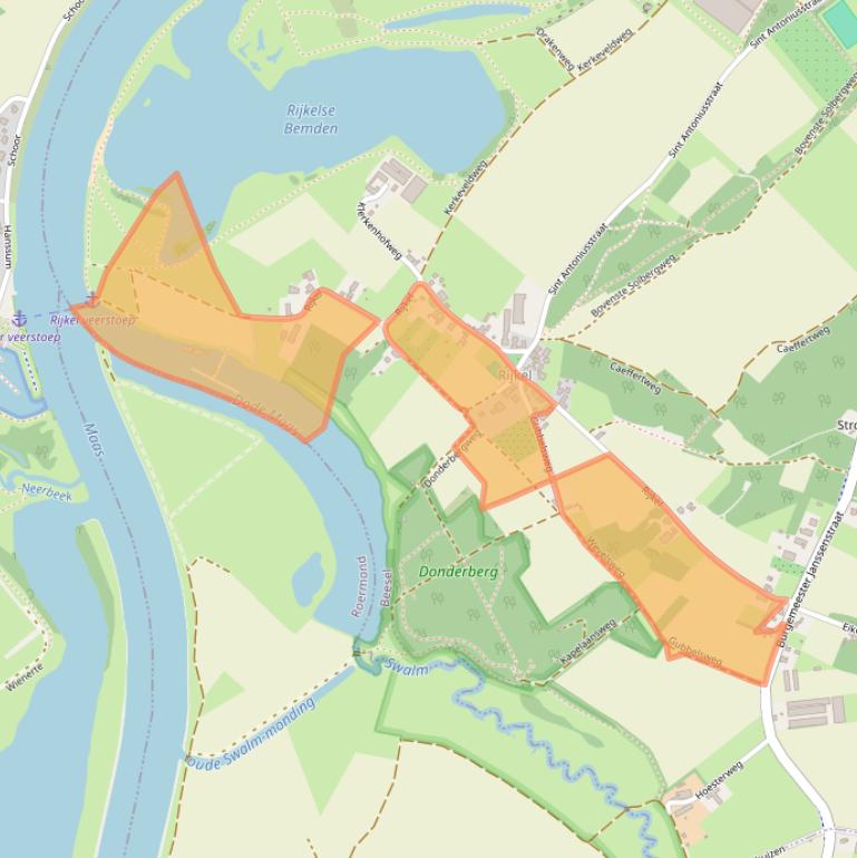 Kaart van postcodegebied 5954NJ.