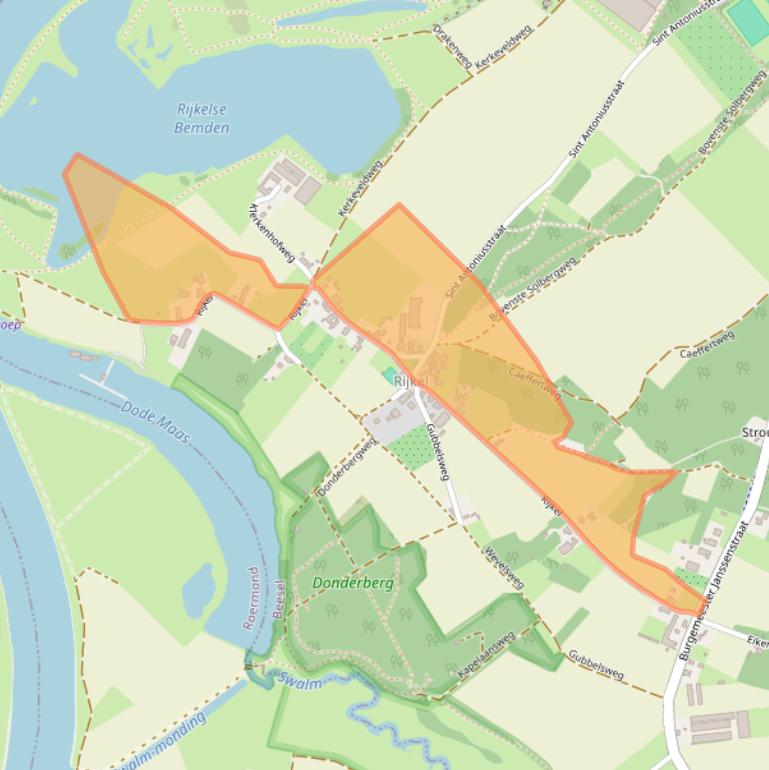 Kaart van postcodegebied 5954NK.