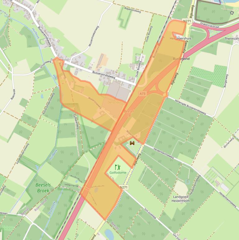 Kaart van postcodegebied 5954NX.