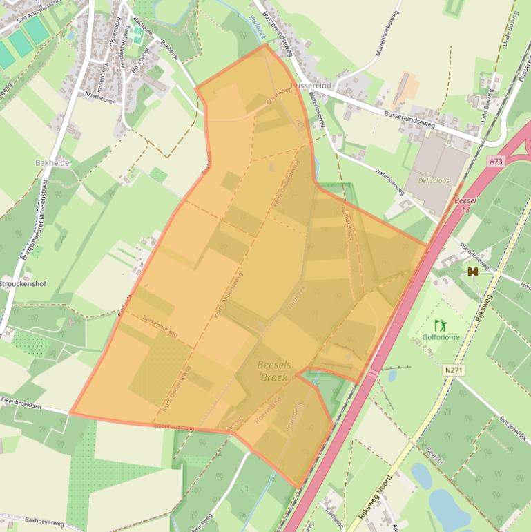 Kaart van postcodegebied 5954NZ.
