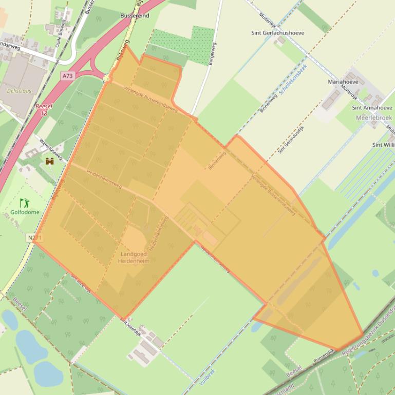 Kaart van postcodegebied 5954PB.