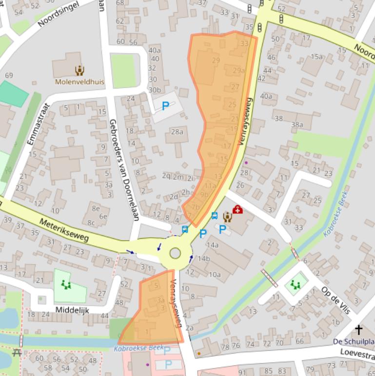 Kaart van postcodegebied 5961AC.