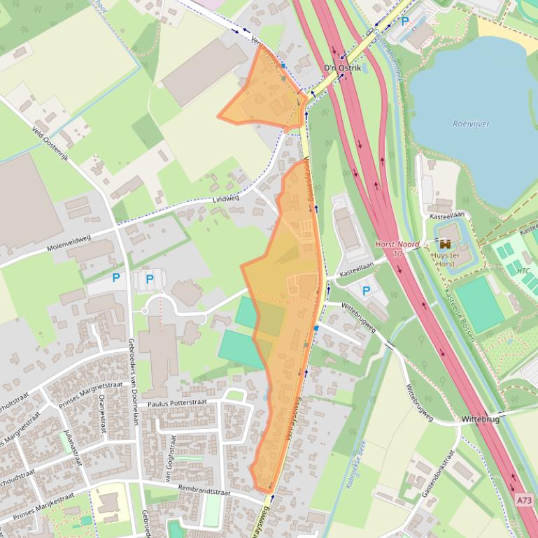 Kaart van postcodegebied 5961AE.