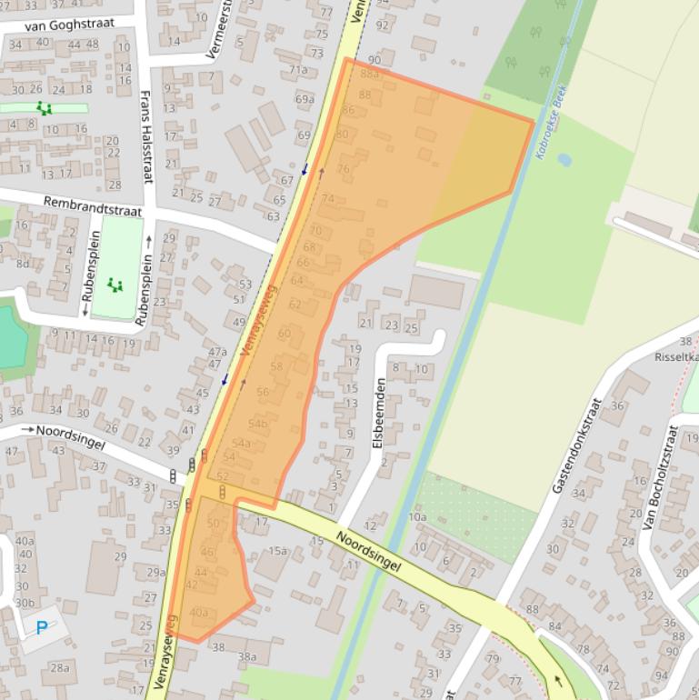 Kaart van postcodegebied 5961AH.