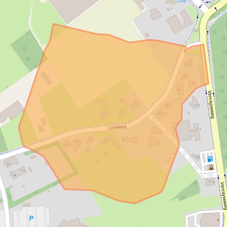 Kaart van postcodegebied 5961AK.