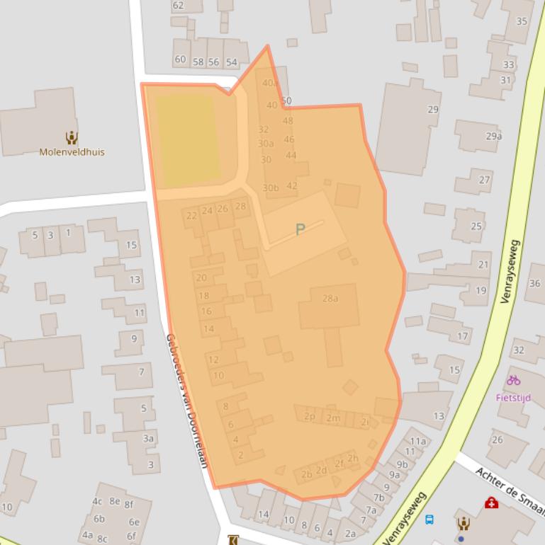 Kaart van postcodegebied 5961BC.