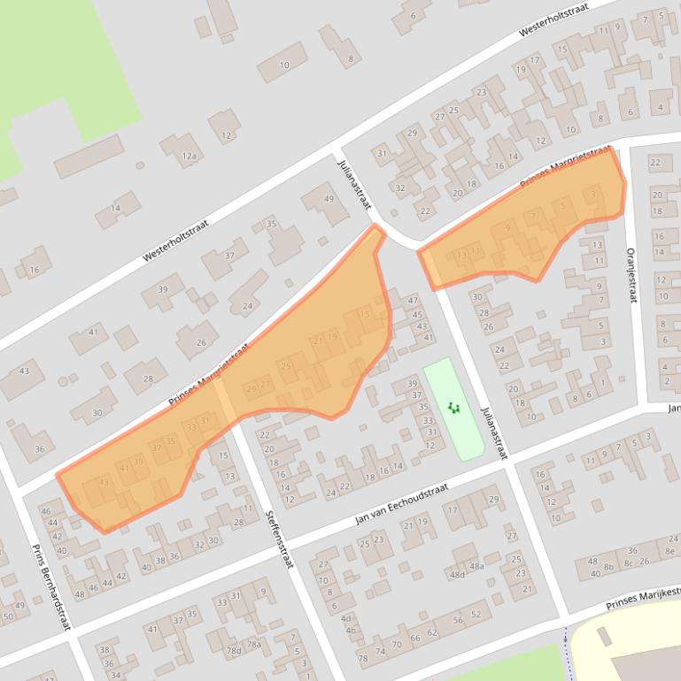 Kaart van postcodegebied 5961BK.