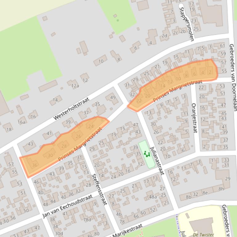 Kaart van postcodegebied 5961BL.