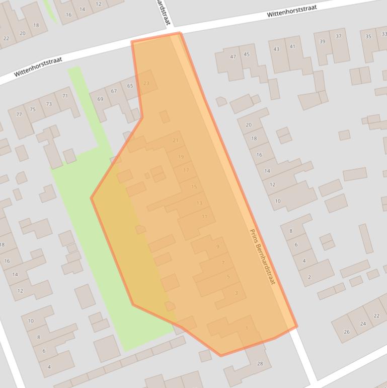 Kaart van postcodegebied 5961BS.