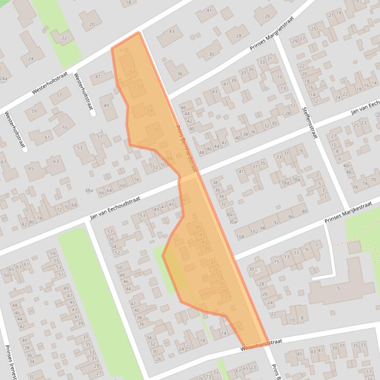 Kaart van postcodegebied 5961BT.