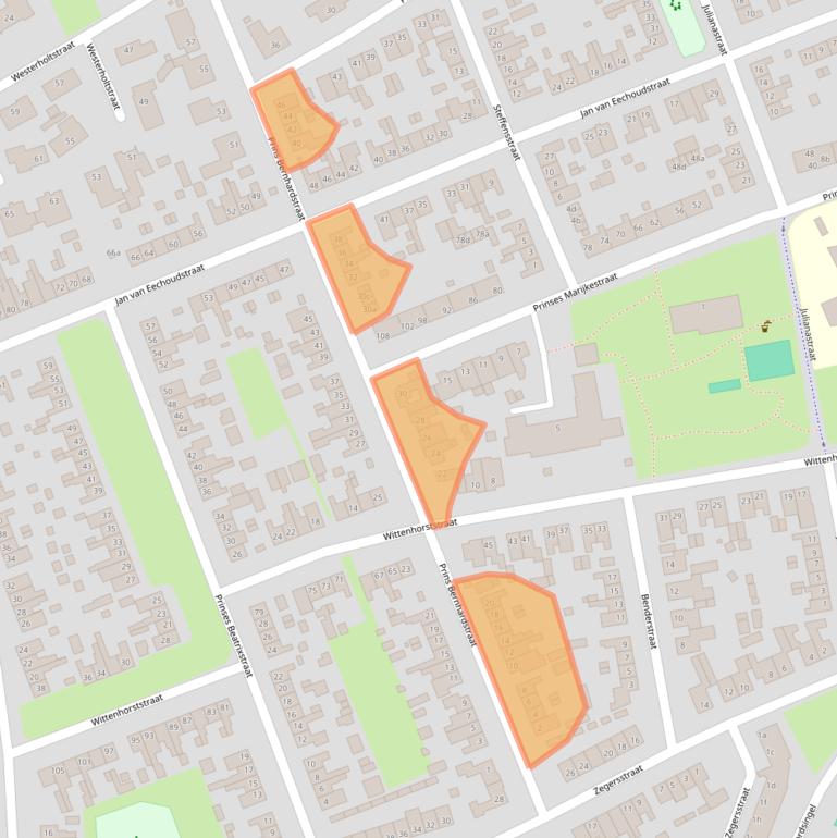 Kaart van postcodegebied 5961BV.