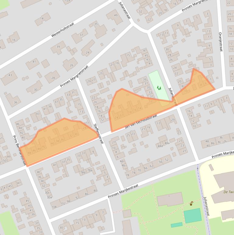 Kaart van postcodegebied 5961CC.