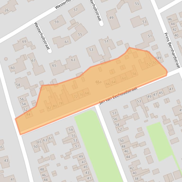 Kaart van postcodegebied 5961CD.