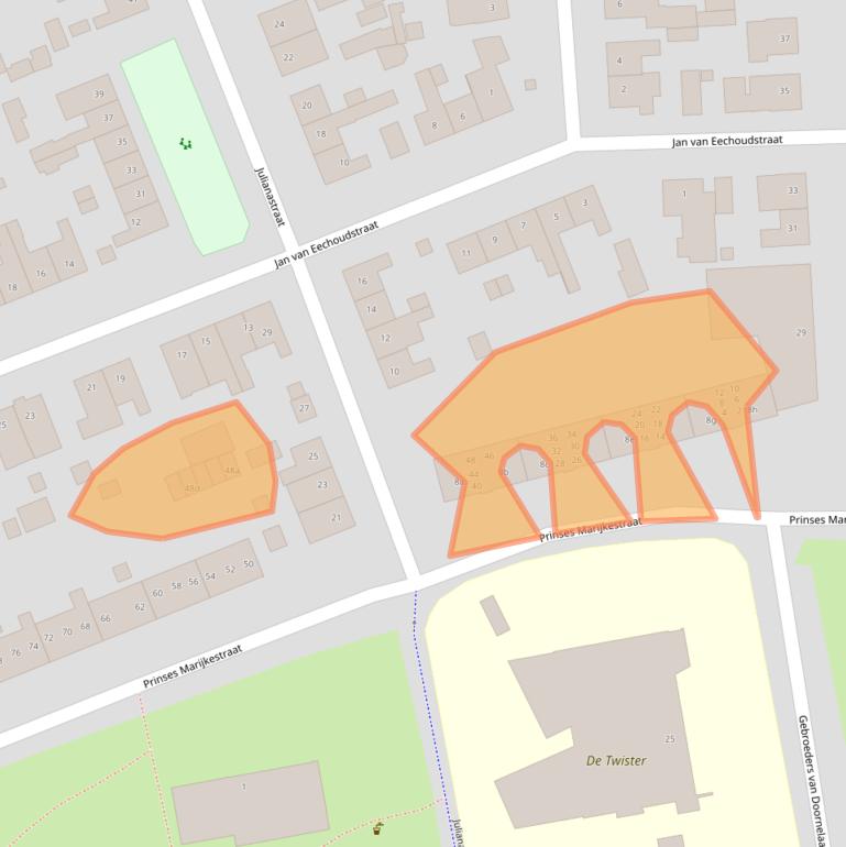 Kaart van postcodegebied 5961CG.