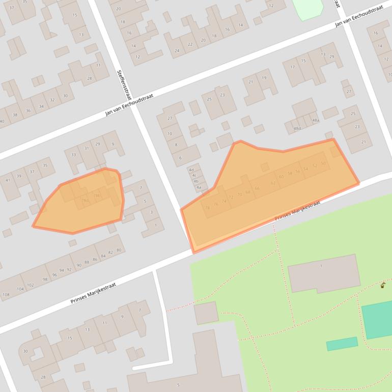 Kaart van postcodegebied 5961CH.