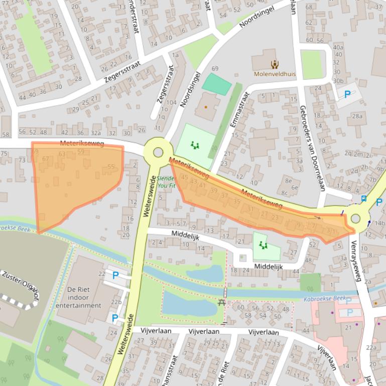 Kaart van postcodegebied 5961CT.