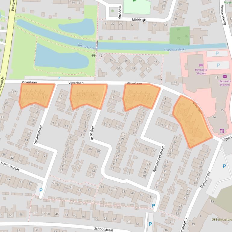 Kaart van postcodegebied 5961DK.
