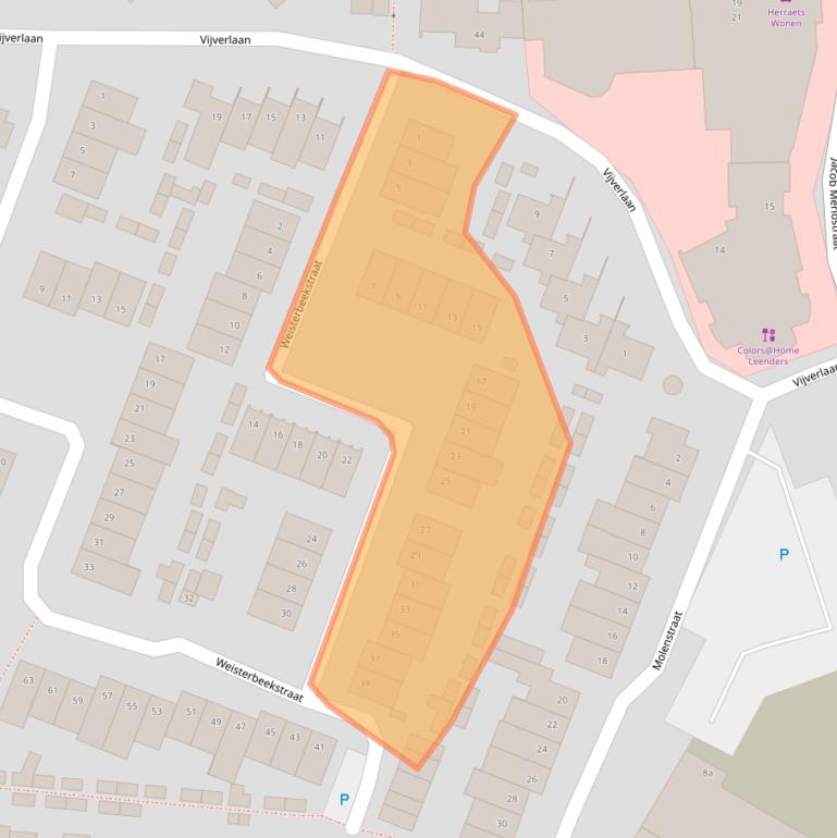Kaart van postcodegebied 5961DL.